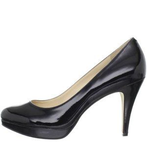 Enzo Angiolini Dixy Platform Pumps Black Patent Leather Heels Women's Size 8